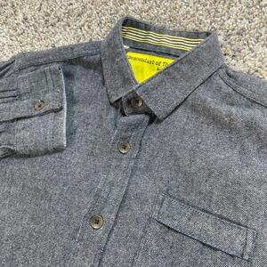 Descendant of Thieves Men's Small Gray Cotton Button Down Shirt Limited Edition